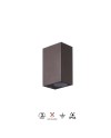 KANDANCHU * APLIQUE EXTERIOR CUAD. 2L*GU10 CORTEN